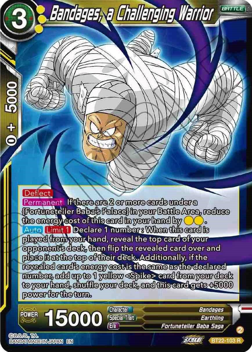 Image for Bandages, a Challenging Warrior (Critical Blow) (BT22-103) - Dragon Ball Super: Masters