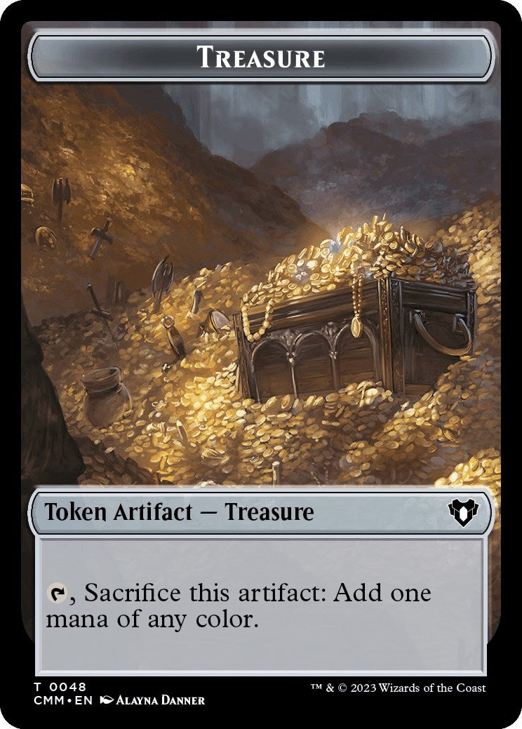 Image for Treasure // Bird Illusion Double-Sided Token (Commander Masters) (48 // 11) - Magic: The Gathering