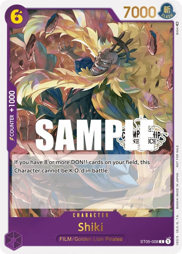 Image for Shiki (Store Championship Participation Pack Vol. 2) (One Piece Promotion Cards) (ST05-008) - One Piece Card Game