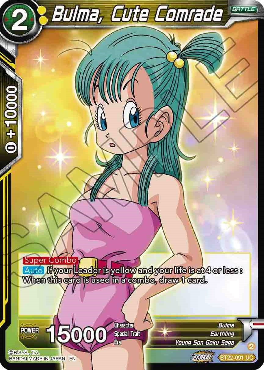 Image for Bulma, Cute Comrade (Critical Blow) (BT22-091) - Dragon Ball Super: Masters