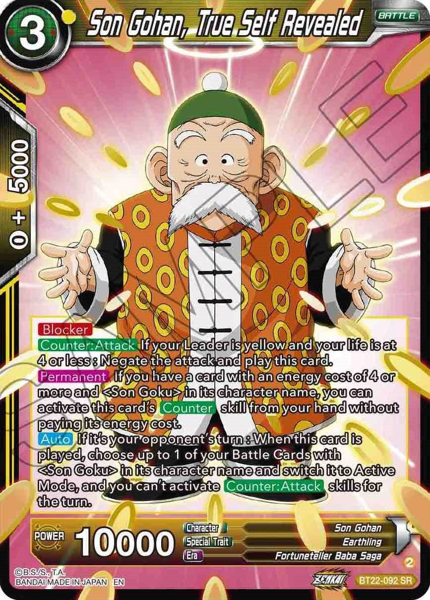 Image for Son Gohan, True Self Revealed (Critical Blow) (BT22-092) - Dragon Ball Super: Masters