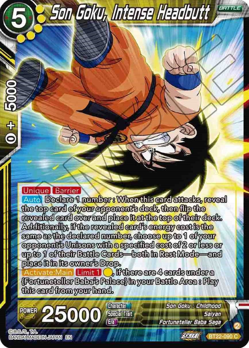 Image for Son Goku, Intense Headbutt (Critical Blow) (BT22-090) - Dragon Ball Super: Masters