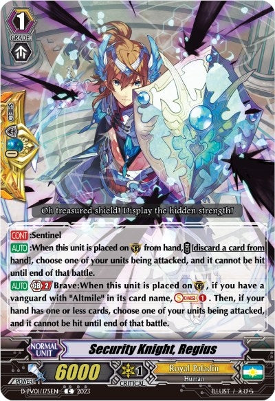 Image for Security Knight, Regius (D-PV01: History Collection) (D-PV01/175EN) - Cardfight Vanguard