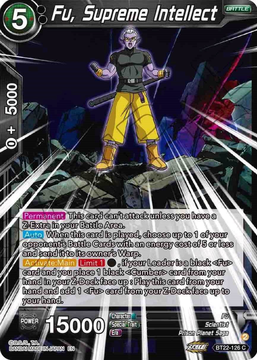 Image for Fu, Supreme Intellect (Critical Blow) (BT22-126) - Dragon Ball Super: Masters