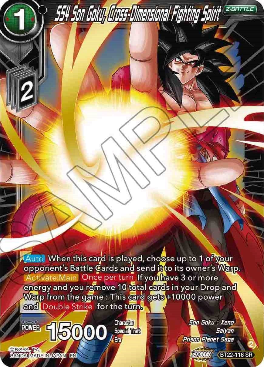 Image for SS4 Son Goku, Cross Dimensional Fighting Spirit (Critical Blow) (BT22-116) - Dragon Ball Super: Masters