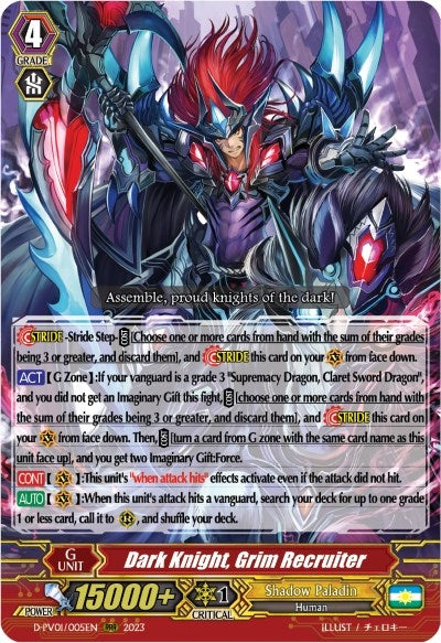 Image for Dark Knight, Grim Recruiter (D-PV01: History Collection) (D-PV01/005EN) - Cardfight Vanguard