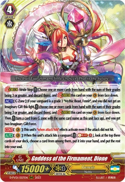 Image for Goddess of the Firmament, Dione (D-PV01: History Collection) (D-PV01/007EN) - Cardfight Vanguard