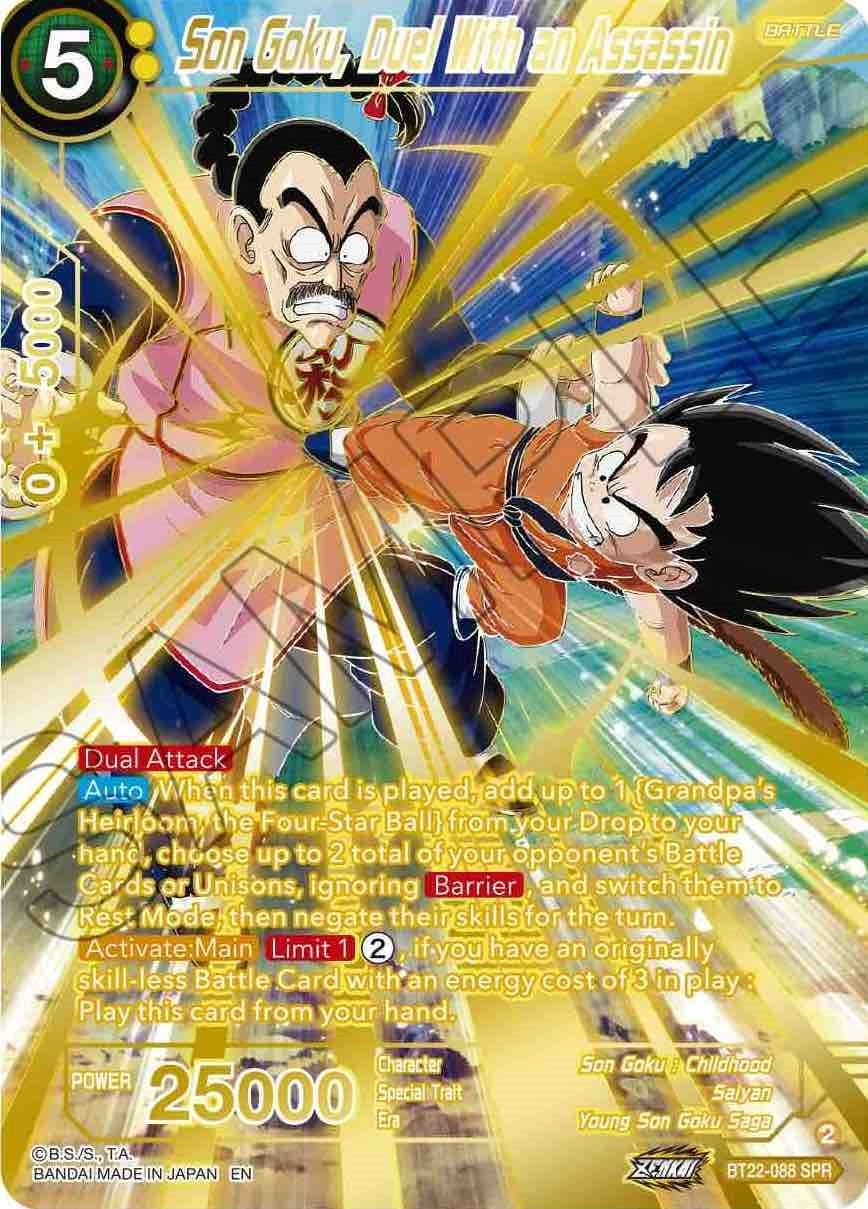 Image for Son Goku, Duel With Assassin (SPR) (Critical Blow) (BT22-088) - Dragon Ball Super: Masters