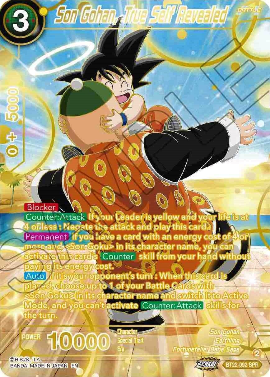Image for Son Gohan, True Self Revealed (SPR) (Critical Blow) (BT22-092) - Dragon Ball Super: Masters