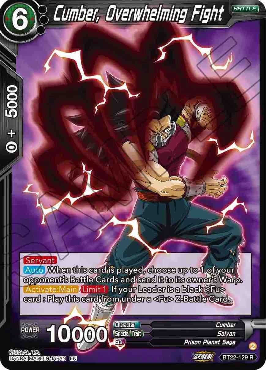 Image for Cumber, Overwhelming Fight (Critical Blow) (BT22-129) - Dragon Ball Super: Masters