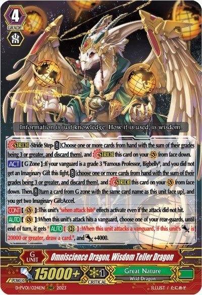 Image for Omniscience Dragon, Wisdom Teller Dragon (D-PV01: History Collection) (D-PV01/024EN) - Cardfight Vanguard