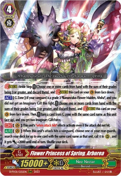 Image for Flower Princess of Spring, Arborea (D-PV01: History Collection) (D-PV01/025EN) - Cardfight Vanguard