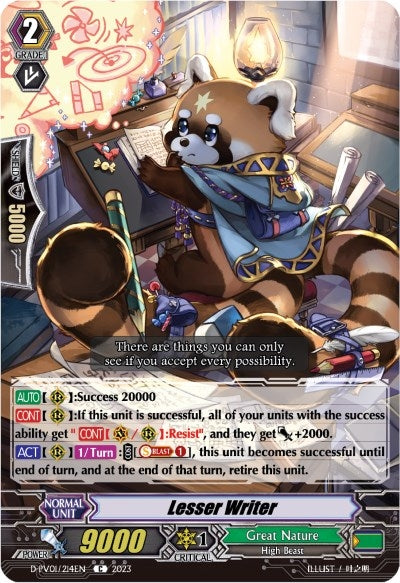 Image for Lesser Writer (D-PV01: History Collection) (D-PV01/214EN) - Cardfight Vanguard