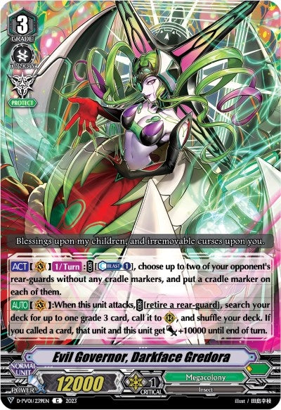 Image for Evil Governor, Darkface Gredora (D-PV01: History Collection) (D-PV01/239EN) - Cardfight Vanguard