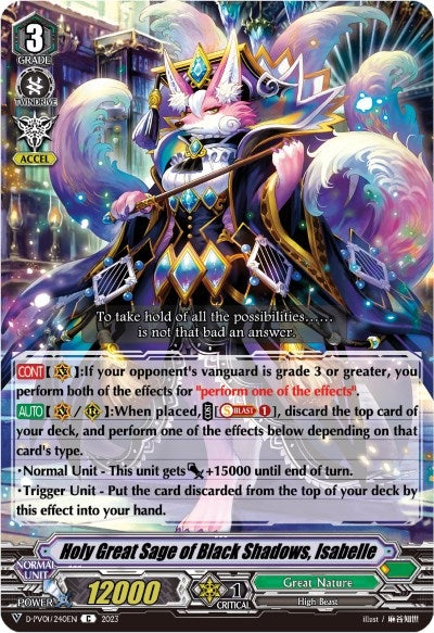 Image for Holy Great Sage of Black Shadows, Isabelle (D-PV01: History Collection) (D-PV01/240EN) - Cardfight Vanguard