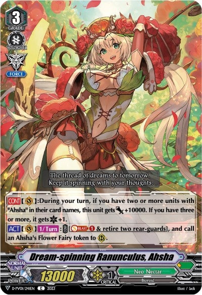 Image for Dream-spinning Ranunculus, Ahsha (D-PV01: History Collection) (D-PV01/241EN) - Cardfight Vanguard