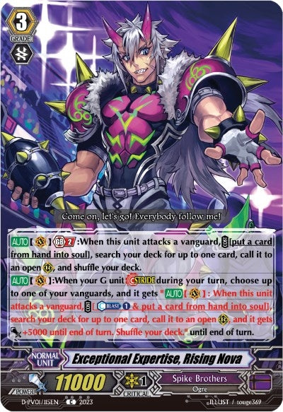 Image for Exceptional Expertise, Rising Nova (D-PV01: History Collection) (D-PV01/115EN) - Cardfight Vanguard