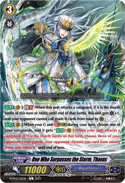 Image for One Who Surpasses the Storm, Thavas (D-PV01: History Collection) (D-PV01/121EN) - Cardfight Vanguard