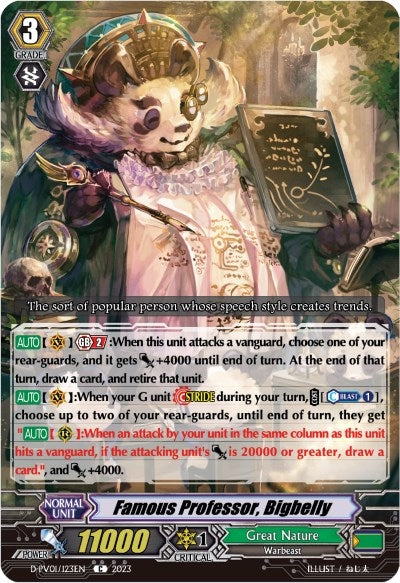 Image for Famous Professor, Bigbelly (D-PV01: History Collection) (D-PV01/123EN) - Cardfight Vanguard