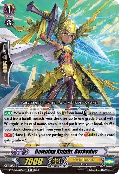 Image for Dawning Knight, Gorboduc (D-PV01: History Collection) (D-PV01/129EN) - Cardfight Vanguard