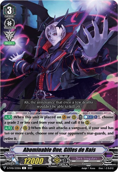 Image for Abominable One, Gilles de Rais (D-PV01: History Collection) (D-PV01/333EN) - Cardfight Vanguard
