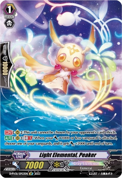 Image for Light Elemental, Peaker (SP) (D-PV01: History Collection) (D-PV01/SP03EN) - Cardfight Vanguard