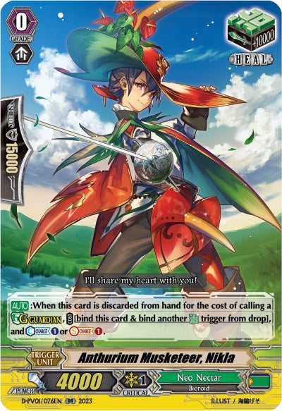 Image for Anthurium Musketeer, Nikla (D-PV01: History Collection) (D-PV01/076EN) - Cardfight Vanguard