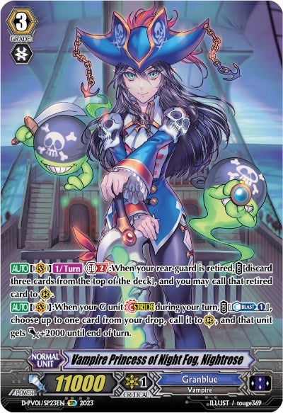 Image for Vampire Princess of Night Fog, Nightrose (SP) (D-PV01: History Collection) (D-PV01/SP23EN) - Cardfight Vanguard