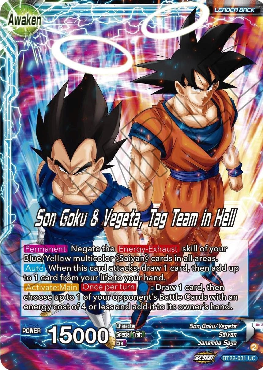 Image for Son Goku // Son Goku & Vegeta, Tag Team in Hell (Critical Blow) (BT22-031) - Dragon Ball Super: Masters
