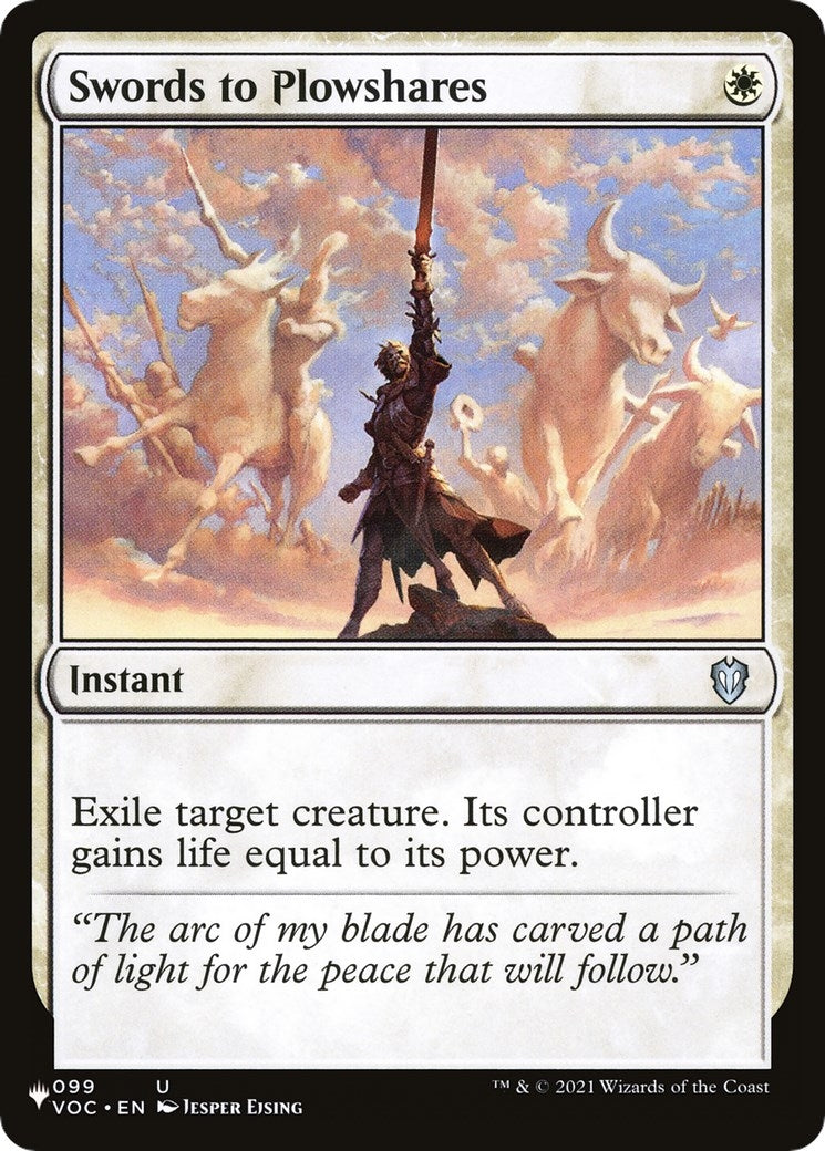 Image for Swords to Plowshares (VOC) (The List Reprints) (99) - Magic: The Gathering