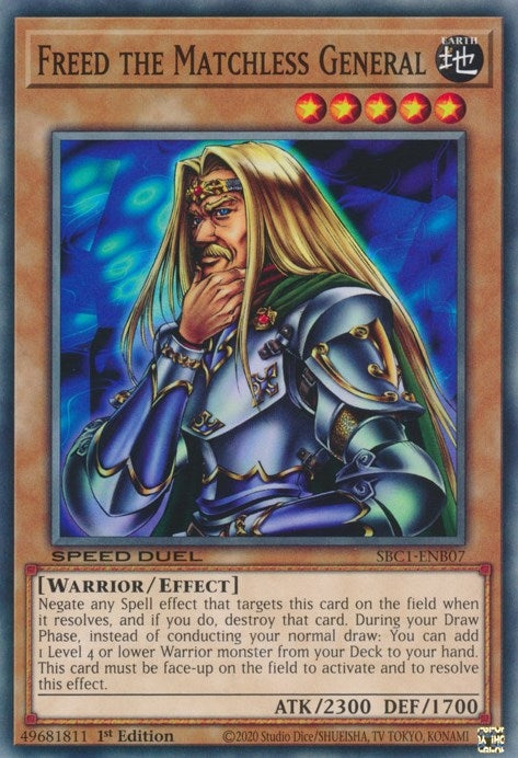 Image for Freed the Matchless General (Speed Duel: Streets of Battle City) (SBC1-ENB07) - YuGiOh