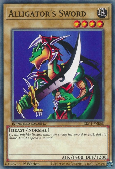Image for Alligator's Sword (Speed Duel: Streets of Battle City) (SBC1-ENB08) - YuGiOh
