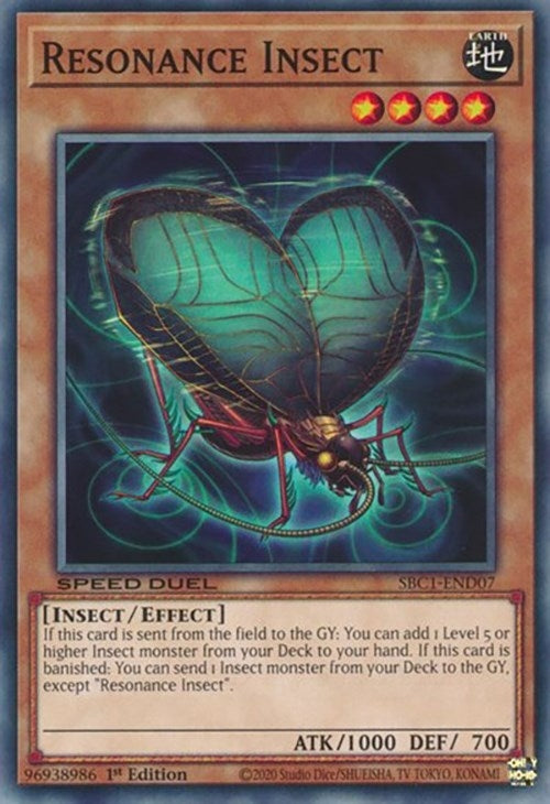Image for Resonance Insect (Speed Duel: Streets of Battle City) (SBC1-END07) - YuGiOh