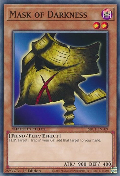 Image for Mask of Darkness (Speed Duel: Streets of Battle City) (SBC1-ENF09) - YuGiOh