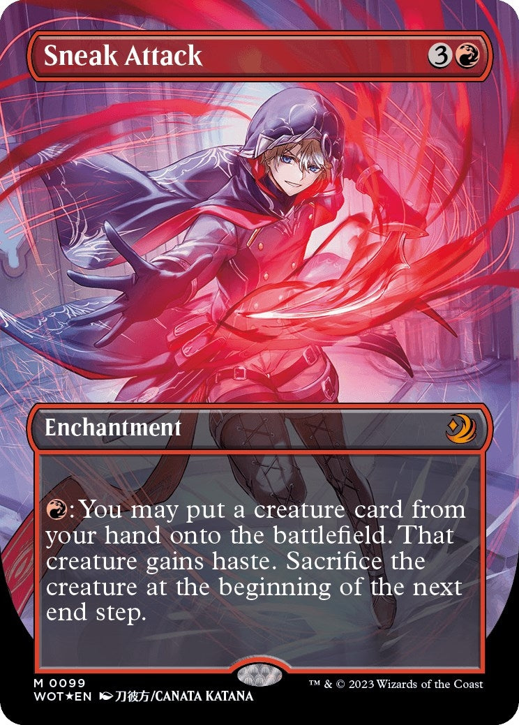 Image for Sneak Attack (Anime Borderless) (Confetti Foil) (Wilds of Eldraine: Enchanting Tales) (99) - Magic: The Gathering