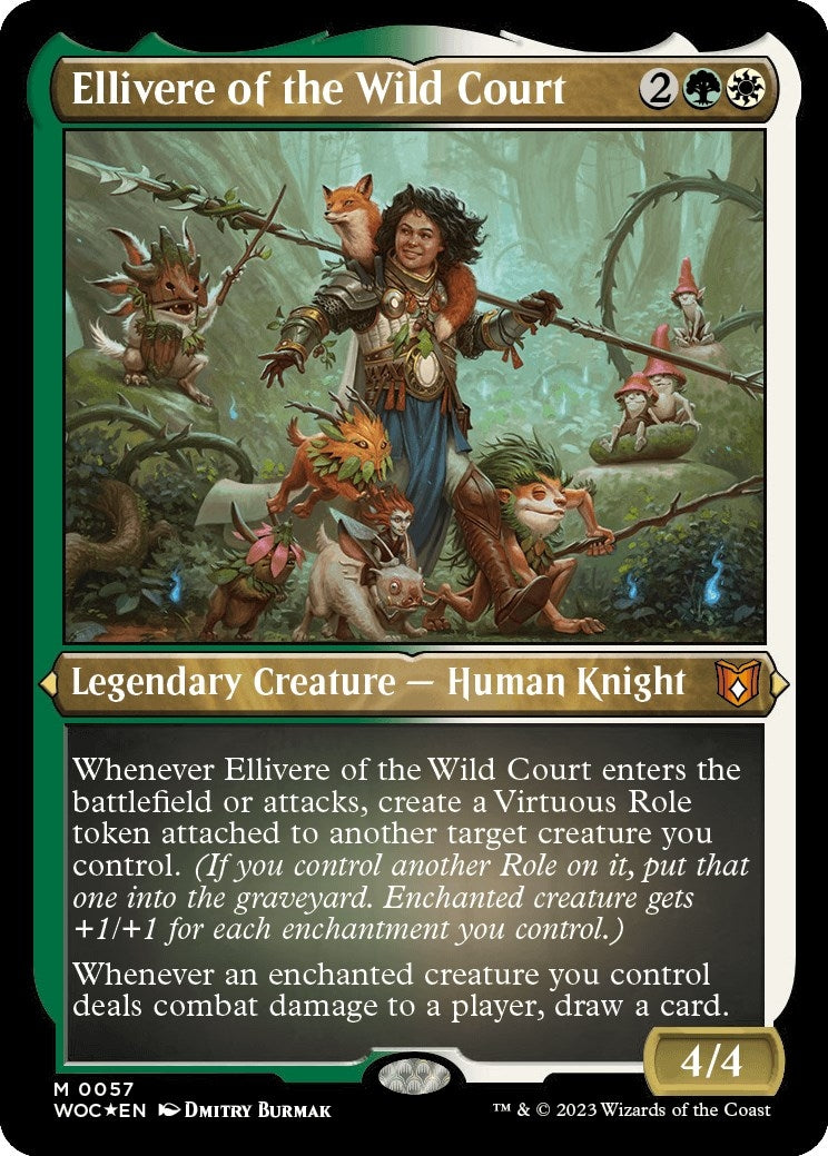 Image for Ellivere of the Wild Court (Display Commander) - Thick Stock (Commander: Wilds of Eldraine) (57) - Magic: The Gathering