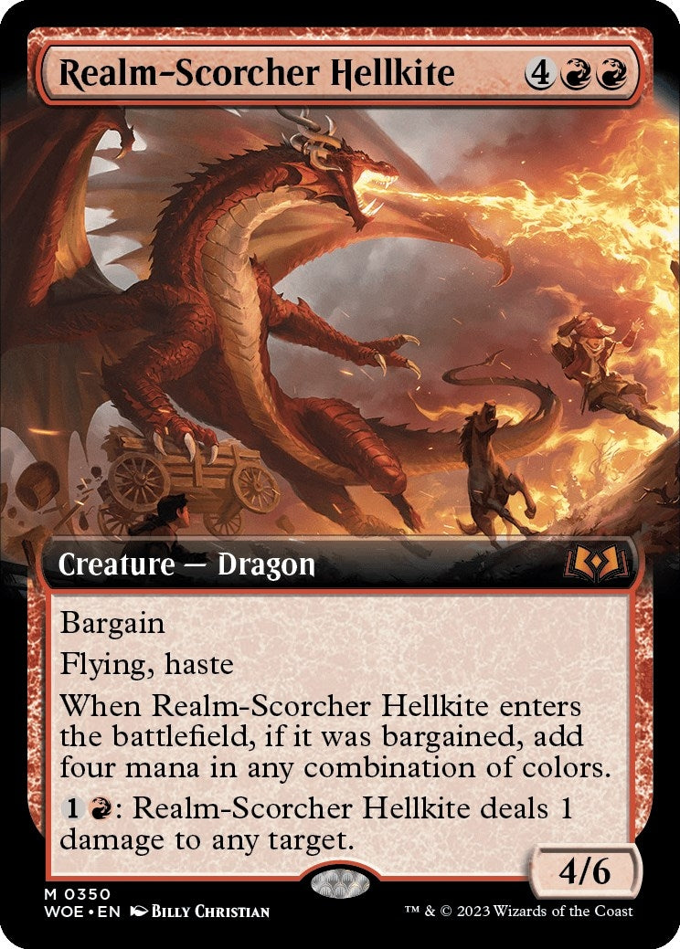 Image for Realm-Scorcher Hellkite (Extended Art) (Wilds of Eldraine) (350) - Magic: The Gathering