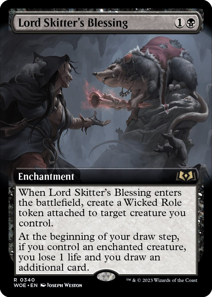 Image for Lord Skitter's Blessing (Extended Art) (Wilds of Eldraine) (340) - Magic: The Gathering