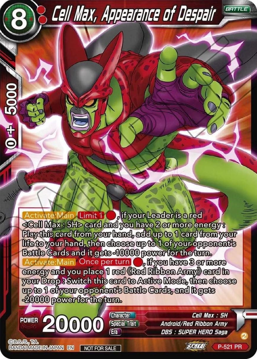 Image for Cell Max, Appearance of Despair (Zenkai Series Tournament Pack Vol.5) (Tournament Promotion Cards) (P-521) - Dragon Ball Super: Masters