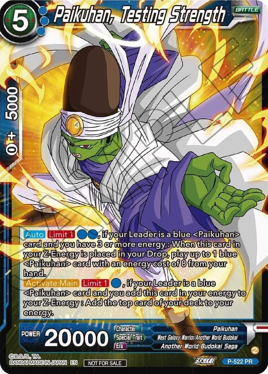 Image for Paikuhan, Testing Strength (Zenkai Series Tournament Pack Vol.5) (Tournament Promotion Cards) (P-522) - Dragon Ball Super: Masters