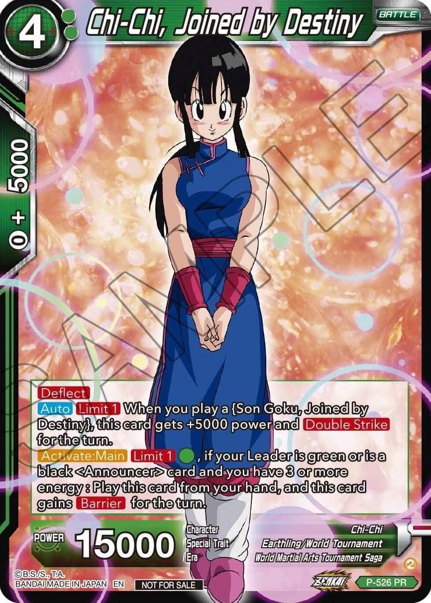 Image for Chi-Chi, Joined by Destiny (Zenkai Series Tournament Pack Vol.5) (Tournament Promotion Cards) (P-526) - Dragon Ball Super: Masters