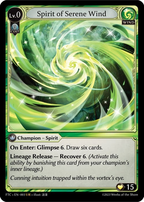 Image for Spirit of Serene Wind (Fractured Crown) (003) - Grand Archive TCG