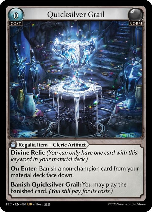 Image for Quicksilver Grail (007) (Fractured Crown) (007) - Grand Archive TCG