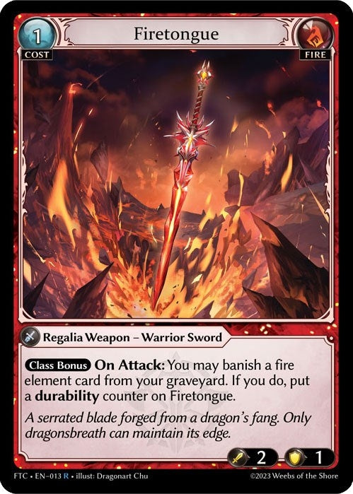 Image for Firetongue (Fractured Crown) (013) - Grand Archive TCG