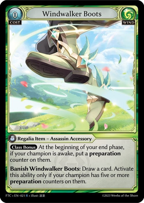 Image for Windwalker Boots (Fractured Crown) (021) - Grand Archive TCG