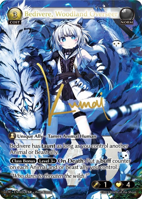 Image for Bedivere, Woodland Overseer (CSR) (Fractured Crown) (026) - Grand Archive TCG