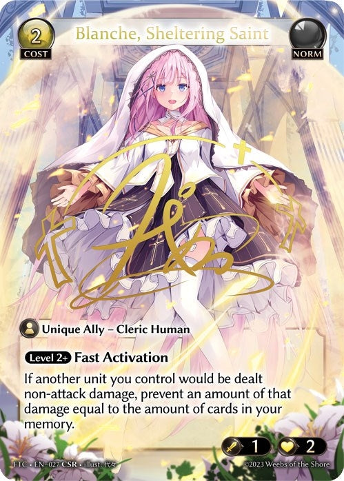 Image for Blanche, Sheltering Saint (CSR) (Fractured Crown) (027) - Grand Archive TCG