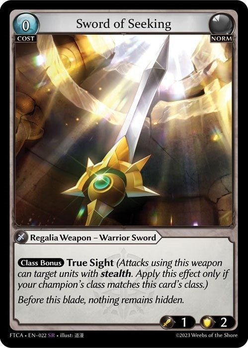 Image for Sword of Seeking (Fractured Crown) (022) - Grand Archive TCG