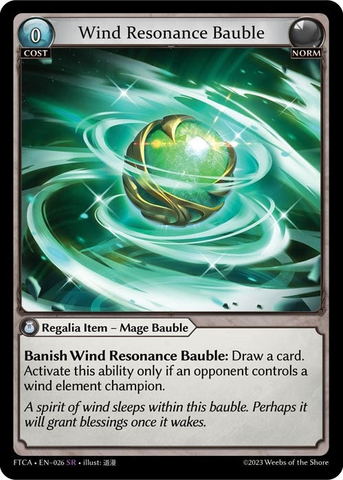 Image for Wind Resonance Bauble (Fractured Crown) (026) - Grand Archive TCG