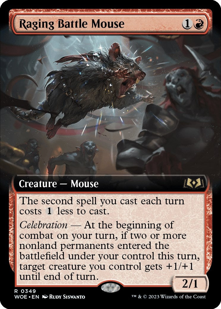 Image for Raging Battle Mouse (Extended Art) (Wilds of Eldraine) (349) - Magic: The Gathering